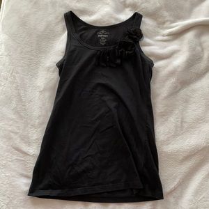 Black tank top with flowers